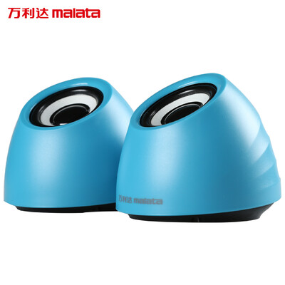 

Malata T51 computer speaker desktop notebook multimedia USB desktop mini stereo blue