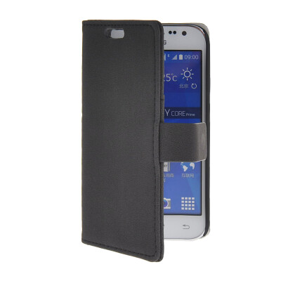 

MOONCASE кожи высокого качества Сторона Флип кошелек карта с Kickstand чехол для Samsung Galaxy Core Prime G3608 Black
