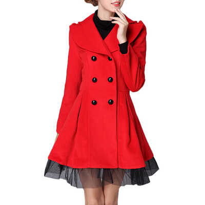 

CT&HF Women Leisure Fashion Coat Hot Selling Long Sleeve Woollen Coat Silm Temperament Elegant Simplicity Long Sleeve Lapels Top