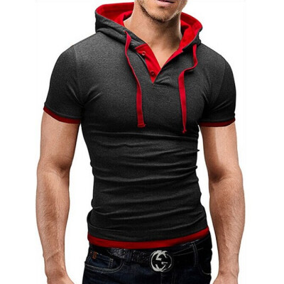 

HOT ! Summer New 2015 Listing Mens T-Shirts Fashion Solid Color Casual Slim Fit Short-Sleeve T-Shirt Men Tees
