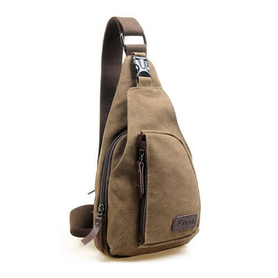 

Мужчины Холст Ретро сумка Messenger плеча Sling Военная Crossbody Грудь Сумки