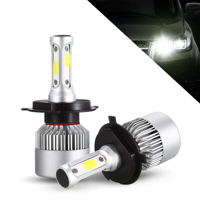 

S2 H4 Пара автомобильных светодиодных фары 9 - 30V 72W 6000K Передняя лампа-2шт