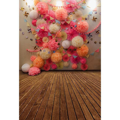 

Red Umbrella Flower Photo Backdrop 57FT Vinyl Fabric Cloth Digital Printing Photo Background -3219