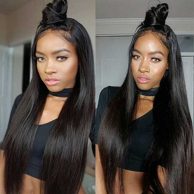 

CARA 360 Lace Frontal Human Hair Wigs For Woman With Baby Hair Straight Pre Plucked 180 Density Wig