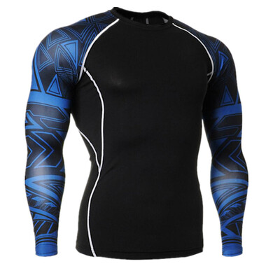 

Mens MMA Fitness T Shirts Fashion 3D Tee Wolf Long Sleeve Compression Shirt Bodybuilding Crossfit Brand Clothing Fitness