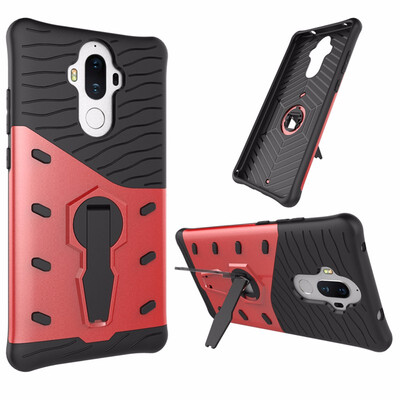 

Goowiiz Phone Case For Huawei Mate 9P8 Lite 2017 Luxury Armor TPUPC Silicone Hard Bracket Prevent falling