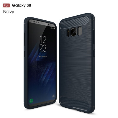 

For Samsung Galaxy S8 Carbon Fiber Phone Cases Soft TPU Anti-Knock Cover For Samsung Galaxy S8 Case