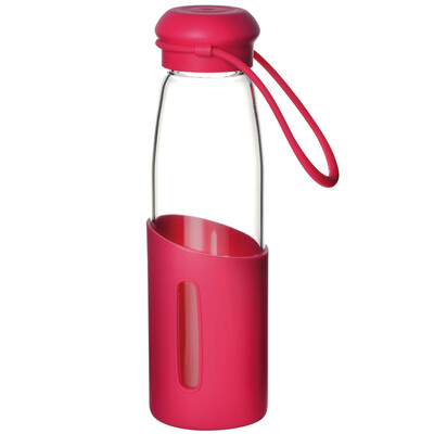 

Jingdong Supermarket] Ke Ruisituo glass water cup NC-8986 heat-resistant portable sports cup car leakproof cup straight full set of fashion cup 370ml color random