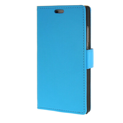 

MOONCASE Simple style Leather Wallet Flip Card Stand Back Case Cover for Huawei Ascend P8 Blue