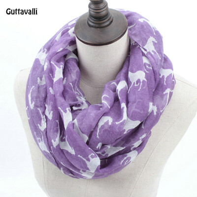 

Guttavalli Fashion Woman Solid Horse Print Loop Shawl Women Winter Stripes Кольцо Шарфы Женские осенние лошади Animal Infinity Scarf