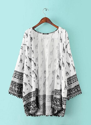 

2018 Women Cardigan Long Sleeve Kimono