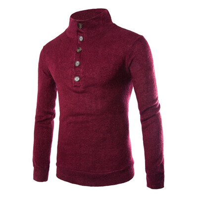 

CT&HF Men Fashion Leisure Thickening Turtleneck Sweater Winter Long Seeve Temperament Elegant Sweater Hot Selling Pure Color Top