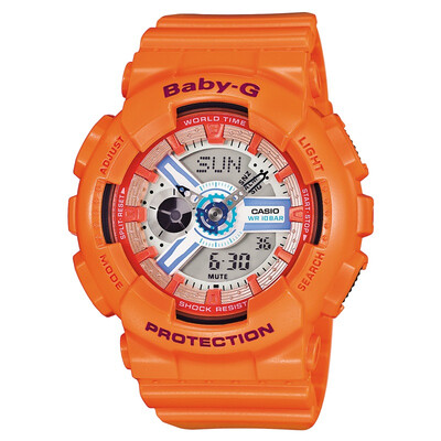 

CASIO watch BABY-G Vibrant Orange Ms Shockproof Waterproof Sports Watch Quartz Watch BA-110SN-4A