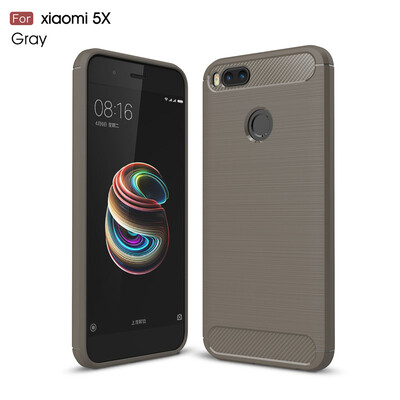 

For Xiaomi A1 Carbon Fiber Phone Cases Soft TPU Anti-Knock Cover For Xiaomi 5X case