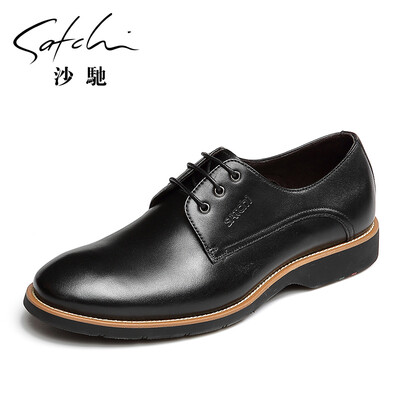 

Shachi leather comfortable lace business dress mens shoes 65742007Z black 39