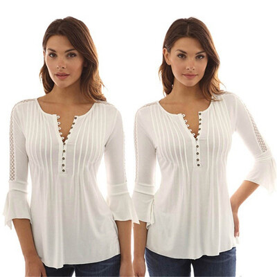 

Womens Casual Feminine Pin-Tucked Shirt
