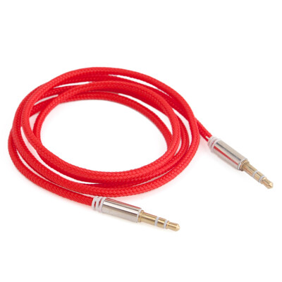 

Gold 35mm Male to Male Car Aux Auxiliary Cord Stereo Audio Cable for Phone iPod RED