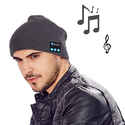 

MOCREO Fashion Bluetooth Knit Hat with Stereo Headphones&Microphone Warm Chunky Soft Beanie Hands Free Talking