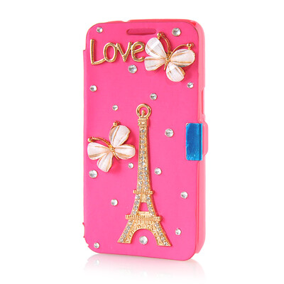 

MOONCASE Luxury Flower Crystal Leather Side Flip Wallet Pouch ЧЕХОЛ ДЛЯ Samsung Galaxy Express 2 G3815