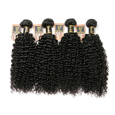 

YAVIDA Hair Gorgeous Virgin Indian Curly Hair 4 Bundles Indian Kinky Curly Virgin Hair Extension Afro Kinky Curly Weave Human Hair