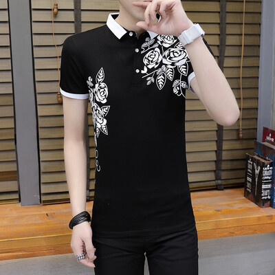 

Mens Polo Business Turndown Tshirt Short Sleeve Fashion Shirt High Quality