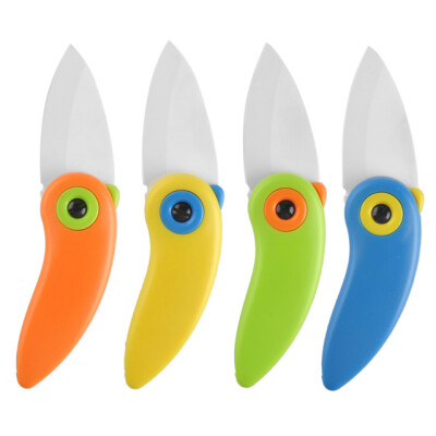 

New Arrival bird ceramic knife folding kitchen knives for Cutting Paring Vegetable Fruit With Colourful ABS Handle cooking tools