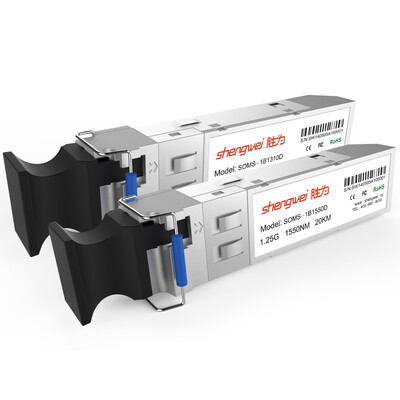 

Shengwei SOMS-1B1310D 1B1550D compatible with Cisco Gigabit single-mode single-fiber fiber module SFP optical module 20KM a pair