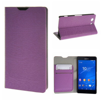 

MOONCASE Sony Xperia Z3 Compact ( Z3 Mini ) ЧЕХОЛ ДЛЯ Flip Leather Wallet Card Holder Bracket Back Pouch Purple