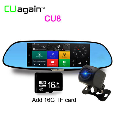 

CU8 DVR 7 Dual Lens Car Dash Camera 3G Wifi GPS Touch Screen Recorder Front After 1080P HD Car Video Recorder Registrar