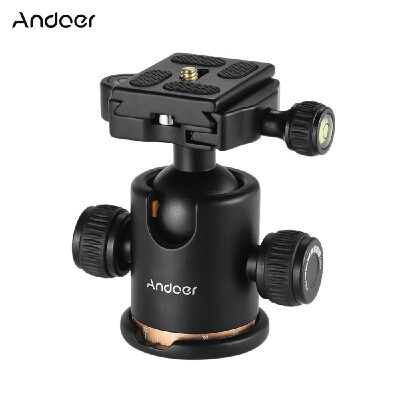 

Andoer Camera Tripod Ball Head Ballhead with Quick Release Plate 14" Screw Photography Accessories