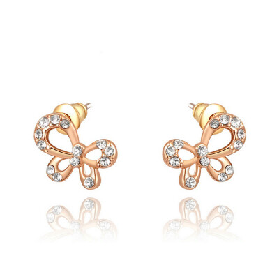 

Yoursfs® 18K Rose Gold Plated Butterfly Earring Women Fashion Ear Pin Jewelry