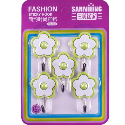 

Three beautiful gifted hook hook fashion hook 1220 color random (5 loaded load bearing 1.5kg)