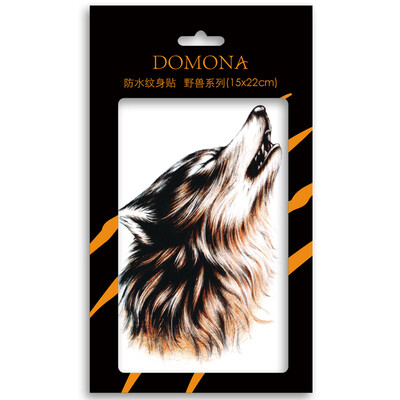 

Мульти-Мина (DOMONA) вода татуировка Животное серия 3 Устройства (15x22cm) (водонепроницаемые дышащие, волки, тигры, слоны)