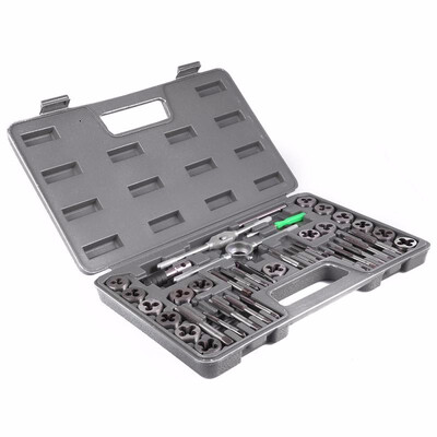 

40pcs Adjustable Metric Tap Die Holder Thread Gauge Wrench Tool with Plastic Case