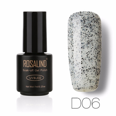 

ROSALIND Gel 1S Black Bottle 7ML Candy Bling D01-24 Gel Nail Polish Semi Permanent Nail Art UV LED Soak-Off Gel Varnish Manicure