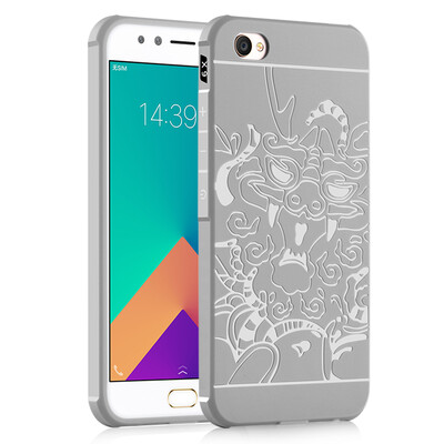

Goowiiz Phone Case For Vivo X9X9 Plus Carved Dragon Thin Matte soft Silicone Prevent falling