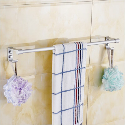 

Bathroom Bathroom Shelf Strong Adhesive Space Aluminum Single Rod Towel Rack with Hook