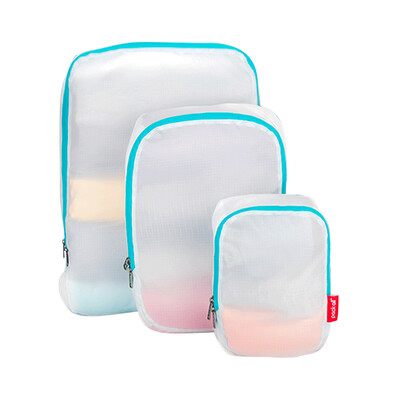

Pack all light clothing storage three-piece travel storage bag set luggage storage bag dustproof waterproof wear-resistant duffel bag white