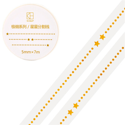

Kinbor hand book&paper tape 5mm7mhand book sticker foundation fine section tape golden leaves DTB64307