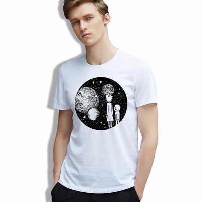 

men Tee Casual rick&morty Painted White T-shirt funny Hipster Short Sleeve cotton clothing New