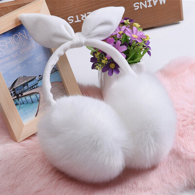 

Lovely Rabbit Fur Winter Earmuffs Ушной кэш Oreilles Warmers Зимний Комфорт Earmuffs Теплые зимние наушники для женщин