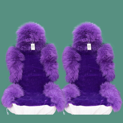 

KAWOSEN 1 pair 100 Australian Pure Natural Wool Seat Cover for Front Seat12 Colors Winter Car Cushion Front Vehicle Cover