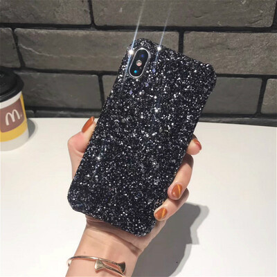 

Модные блестящие Bling со стразами роскошные Обложка для IPhone 7 8 плюс глянцевый Пластик Корпус Капа Чехол для iphone 6 6s X