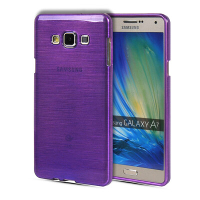 

MOONCASE Soft Flexible Silicone Gel TPU Slim Shell Back Case Cover for Samsung Galaxy A7 Purple