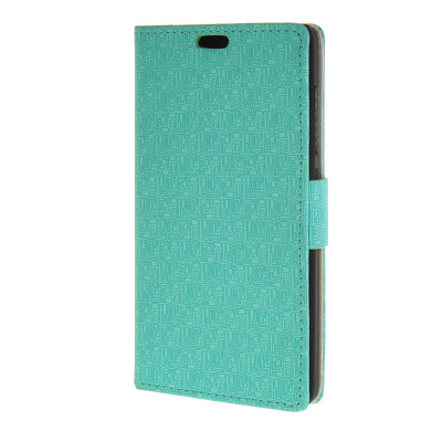 

MOONCASE Maze grid Style Wallet Leather Card Slot Bracket Back Case Cover for Nokia Lumia 540 N540 Green