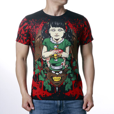 

Mens O-Neck Colorful Print Pullover T-Shirts