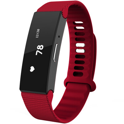 

clingband smart bracelet sports heart rate micro letter interconnection outdoor touch screen caller display a number of professional sports mode SOS help UV monitoring Paris wine red