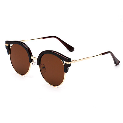 

FEIDU 2015 Fashion Round Sunglasses Women Eyewear Brand Designer glasses Multi color Points Sun Glasses Shades