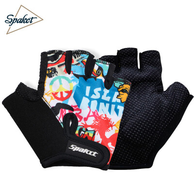 

Spakct childrens half finger riding gloves S16G01 dreamer short finger gloves bicycle roller skating riding equipment  code