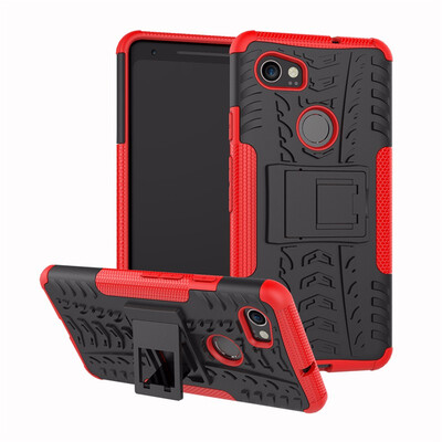 

Goowiiz Phone Case For Google PixelPixel XLPixel 2Pixel 2 XL Armor Tire Texture Rugged Protection PCTPU